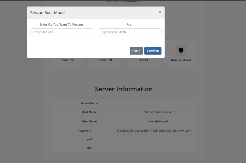 Hetzner Dedicated Rescue Mode